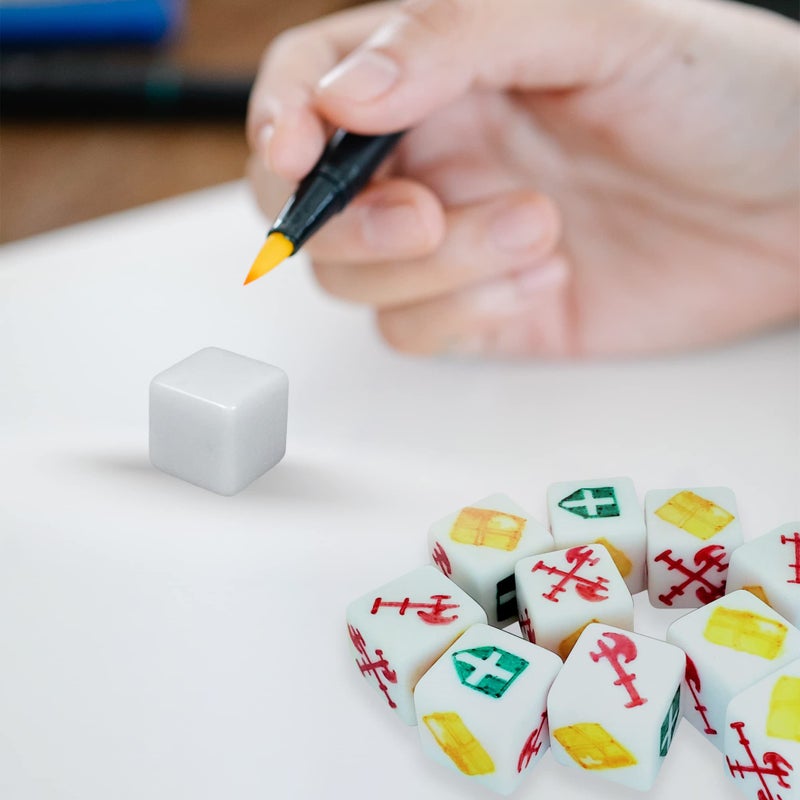 Nakimo 16MM Blank White Dice for Board Games, DIY, Fun, and Teaching, Pack of 50 - Image 4